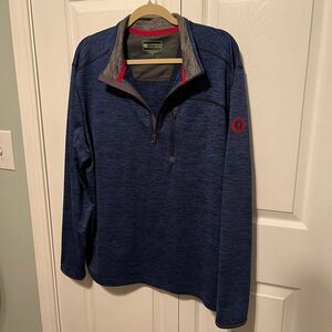 G.H. Bass & Co. Explorer men's large‎ blue half zip pullover
